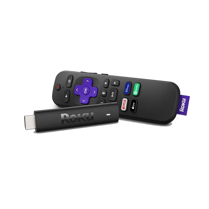 Roku Streaming Stick con su control remoto, compatible con Flow Global TV
