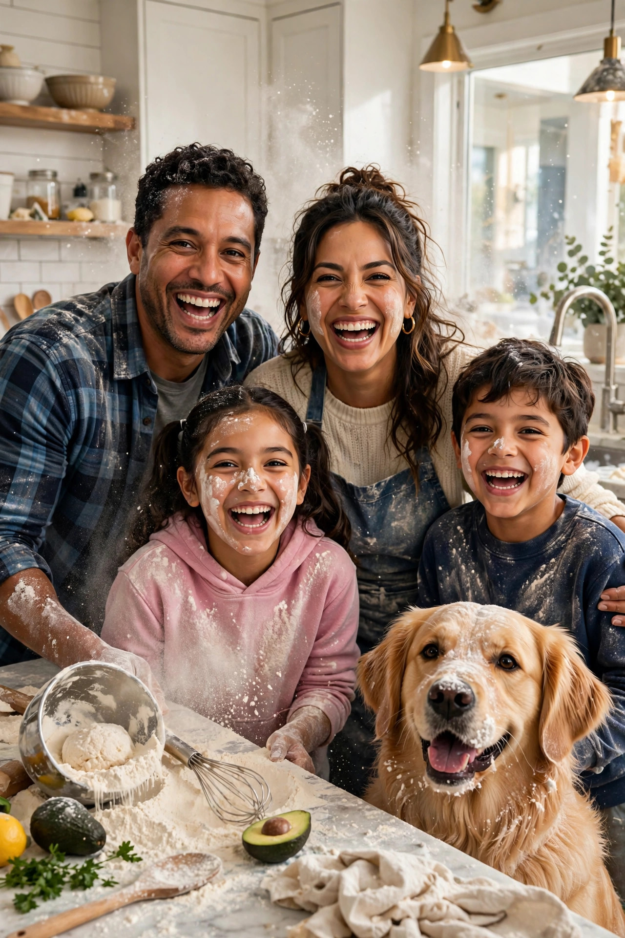 Carátula de película de comedia: familia divertida